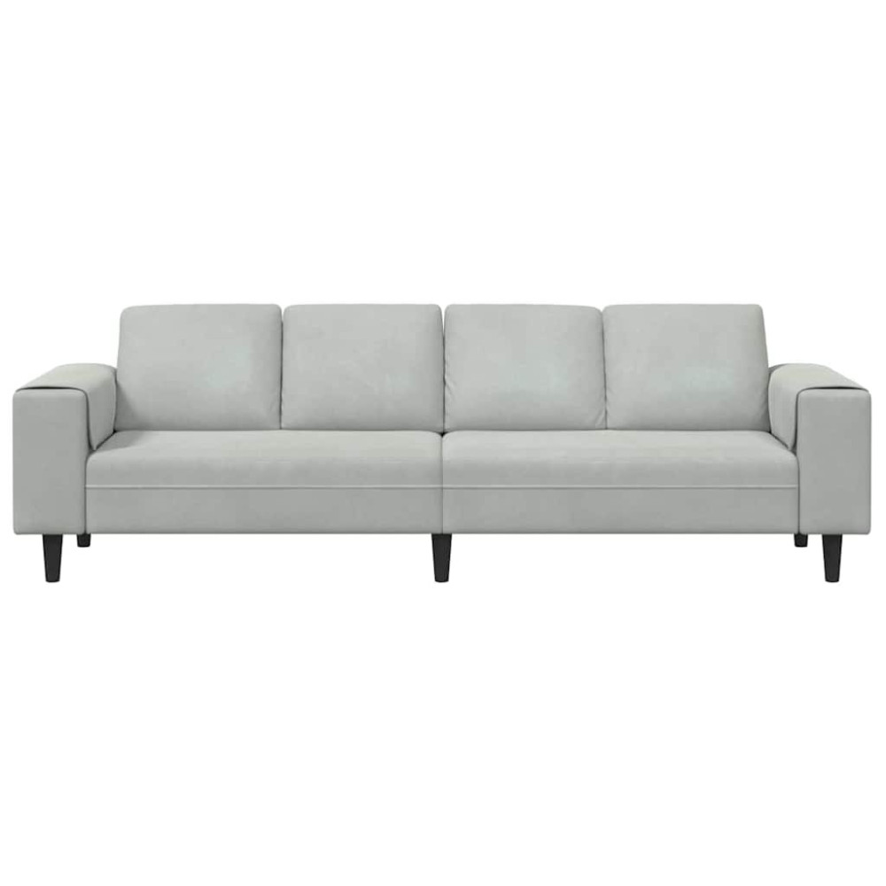 Produktbild för Vardagsrumsoffa Ljusgrå 250 x 77 x 76 cm