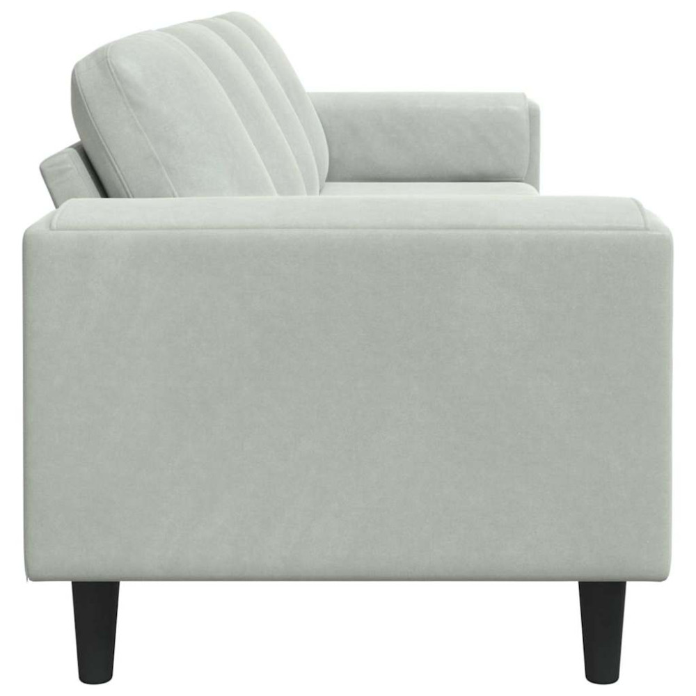 Produktbild för Vardagsrumsoffa Ljusgrå 250 x 77 x 76 cm