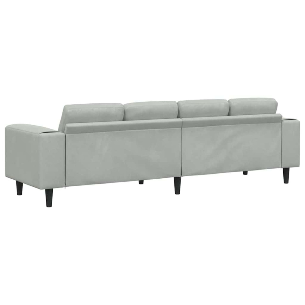 Produktbild för Vardagsrumsoffa Ljusgrå 250 x 77 x 76 cm