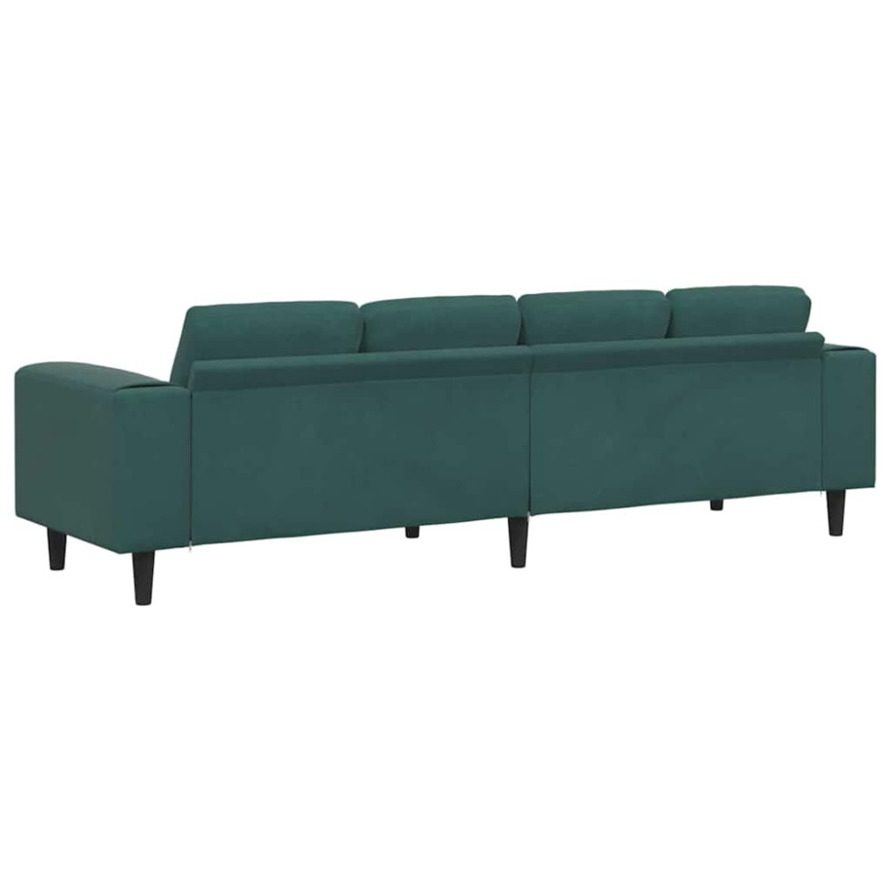 Produktbild för Vardagsrumsoffa Mörkgrön 250 x 77 x 76 cm