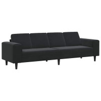 Produktbild för Vardagsrumsoffa Svart 250 x 77 x 76 cm