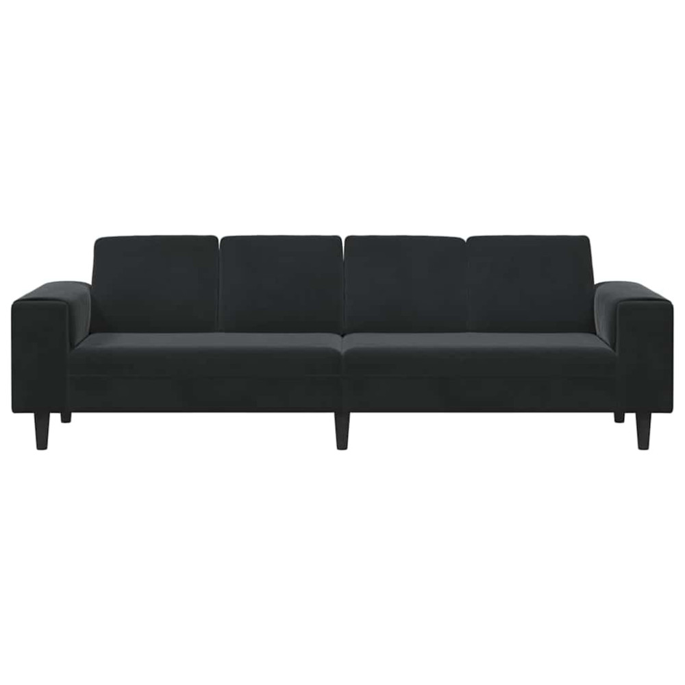 Produktbild för Vardagsrumsoffa Svart 250 x 77 x 76 cm