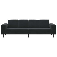 Produktbild för Vardagsrumsoffa Svart 250 x 77 x 76 cm