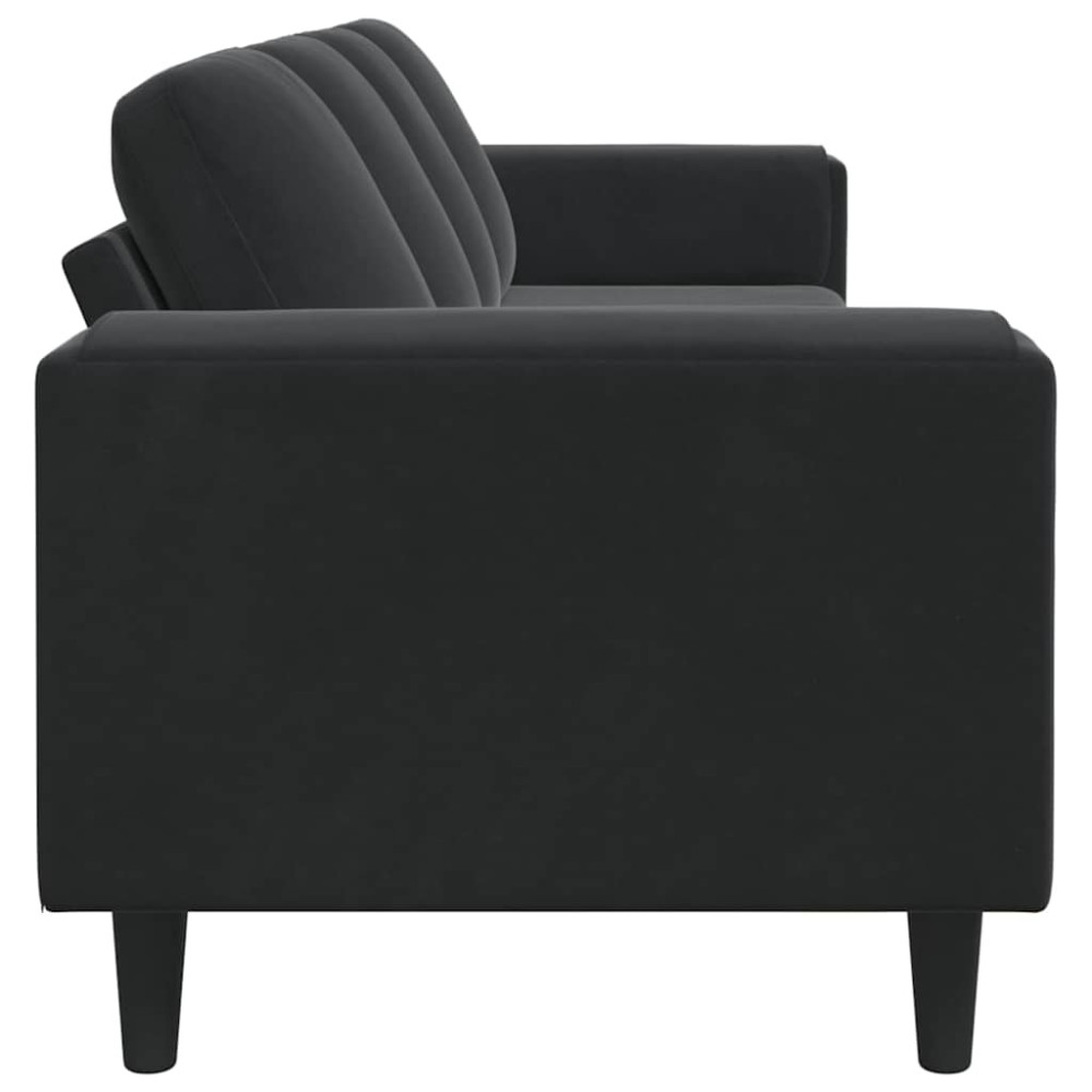Produktbild för Vardagsrumsoffa Svart 250 x 77 x 76 cm
