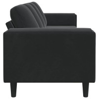 Produktbild för Vardagsrumsoffa Svart 250 x 77 x 76 cm
