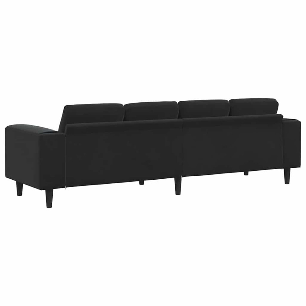 Produktbild för Vardagsrumsoffa Svart 250 x 77 x 76 cm