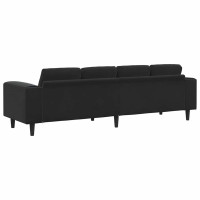 Produktbild för Vardagsrumsoffa Svart 250 x 77 x 76 cm
