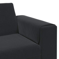Produktbild för Vardagsrumsoffa Svart 250 x 77 x 76 cm