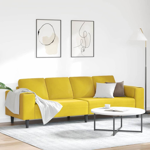 vidaXL Vardagsrumsoffa Gul 250 x 77 x 76 cm