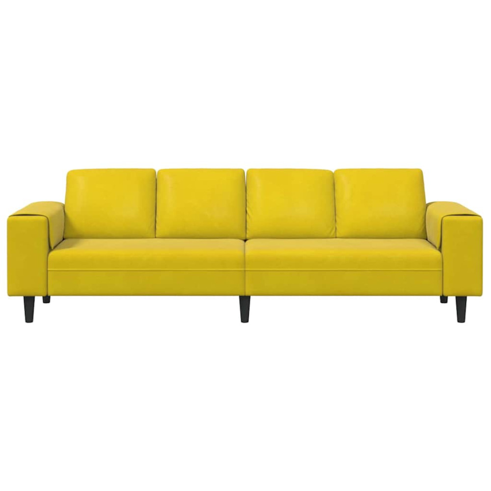Produktbild för Vardagsrumsoffa Gul 250 x 77 x 76 cm