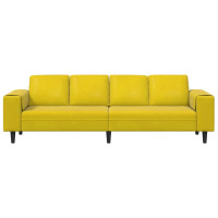 Produktbild för Vardagsrumsoffa Gul 250 x 77 x 76 cm