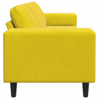 Produktbild för Vardagsrumsoffa Gul 250 x 77 x 76 cm