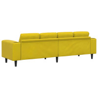 Produktbild för Vardagsrumsoffa Gul 250 x 77 x 76 cm