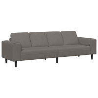 Produktbild för Soffa Ljusgrå 250 x 77 x 76 cm Kordread tyg