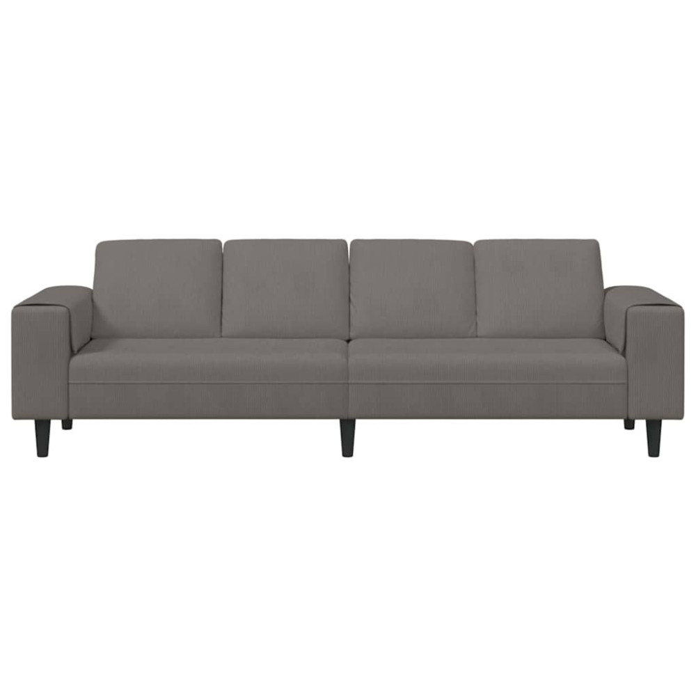 Produktbild för Soffa Ljusgrå 250 x 77 x 76 cm Kordread tyg