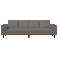 Produktbild för Soffa Ljusgrå 250 x 77 x 76 cm Kordread tyg