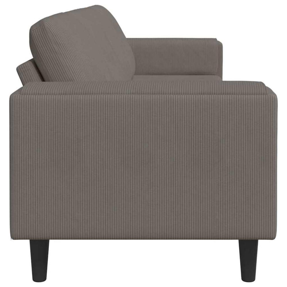 Produktbild för Soffa Ljusgrå 250 x 77 x 76 cm Kordread tyg