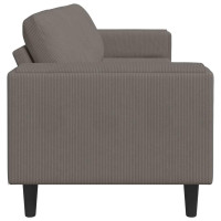 Produktbild för Soffa Ljusgrå 250 x 77 x 76 cm Kordread tyg