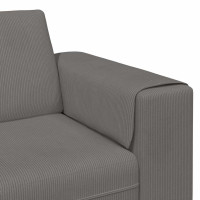 Produktbild för Soffa Ljusgrå 250 x 77 x 76 cm Kordread tyg