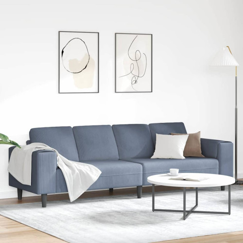 vidaXL Soffa Blå 250 x 77 x 76 cm Kordread tyg - Soffor