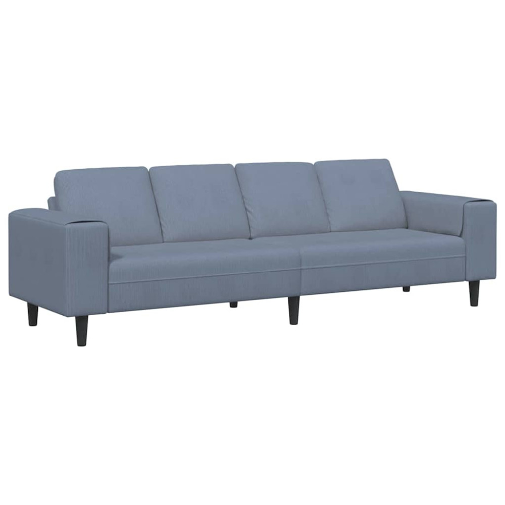 Produktbild för Soffa Blå 250 x 77 x 76 cm Kordread tyg
