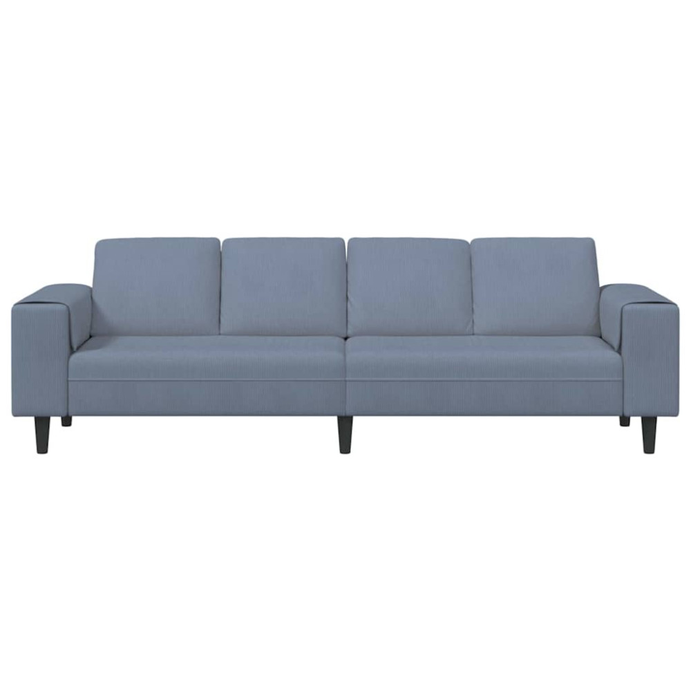 Produktbild för Soffa Blå 250 x 77 x 76 cm Kordread tyg