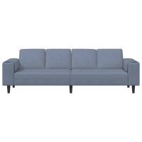 Produktbild för Soffa Blå 250 x 77 x 76 cm Kordread tyg