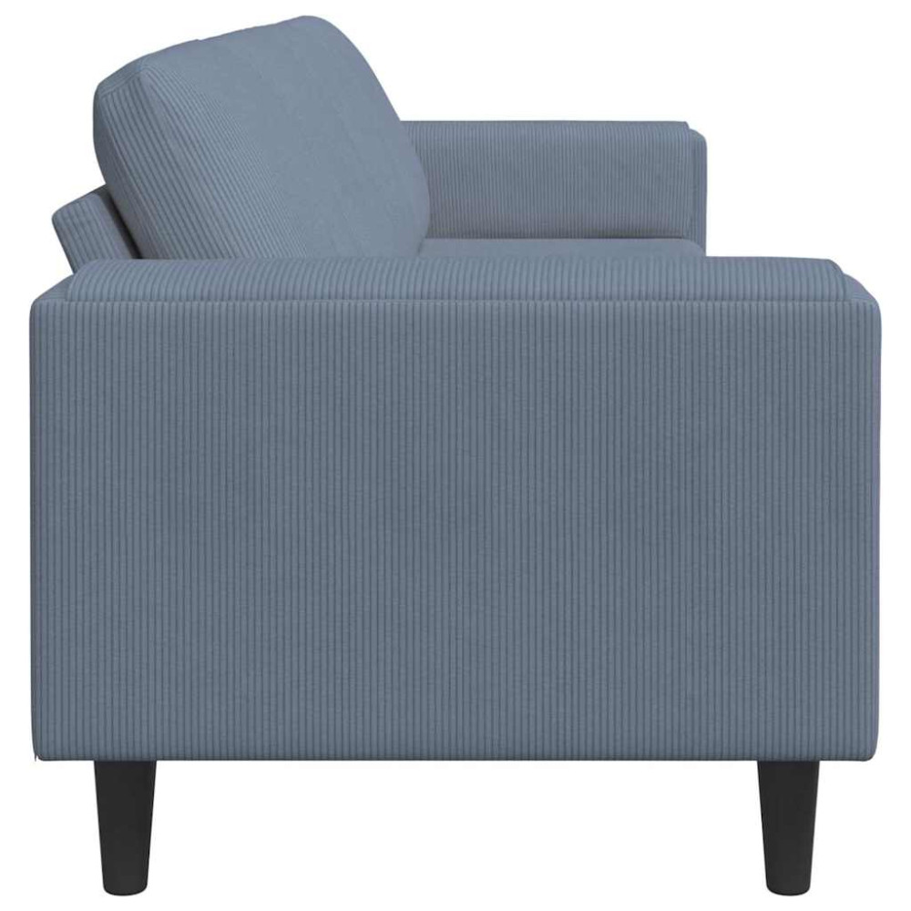 Produktbild för Soffa Blå 250 x 77 x 76 cm Kordread tyg