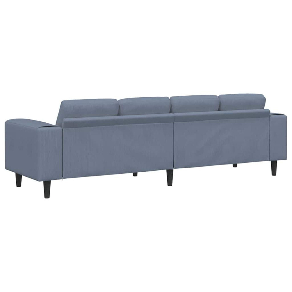 Produktbild för Soffa Blå 250 x 77 x 76 cm Kordread tyg