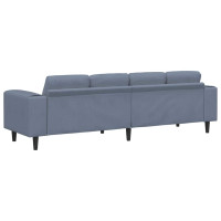 Produktbild för Soffa Blå 250 x 77 x 76 cm Kordread tyg