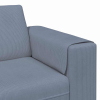 Produktbild för Soffa Blå 250 x 77 x 76 cm Kordread tyg