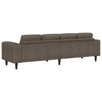 Produktbild för Vardagsrumsoffa Mörkgrå 250 x 77 x 76 cm
