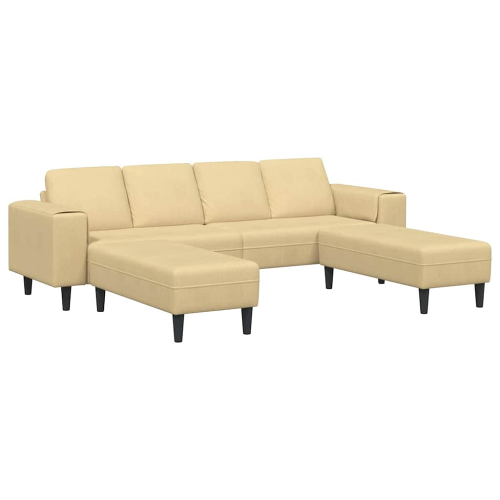 Produktbild för Soffa Grågrön 250 x 188 x 76 cm Kordread tyg
