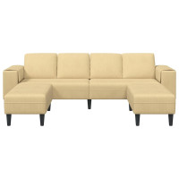 Produktbild för Soffa Grågrön 250 x 188 x 76 cm Kordread tyg