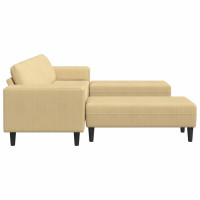 Produktbild för Soffa Grågrön 250 x 188 x 76 cm Kordread tyg
