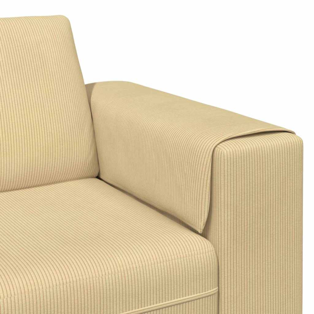 Produktbild för Soffa Grågrön 250 x 188 x 76 cm Kordread tyg