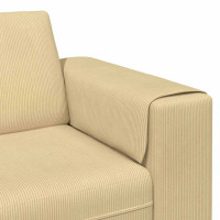 Produktbild för Soffa Grågrön 250 x 188 x 76 cm Kordread tyg