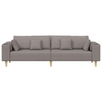 Produktbild för Soffa med kudde Taupe 250 x 77 x 76 cm tyg
