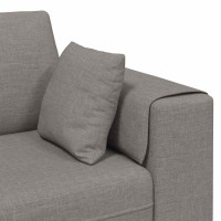 Produktbild för Soffa med kudde Taupe 250 x 77 x 76 cm tyg