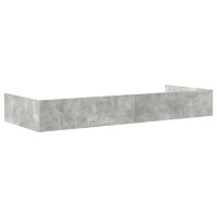 Produktbild för Sängram med huvudgavel Betonggrå 75 x 190 cm Konstruerat trä