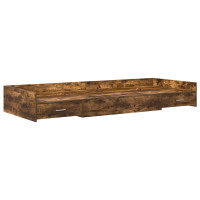 Produktbild för Sängram med huvudgavel Gammalt trä 75 x 190 cm Konstruerat trä