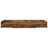 Produktbild för Sängram med huvudgavel Gammalt trä 75 x 190 cm Konstruerat trä