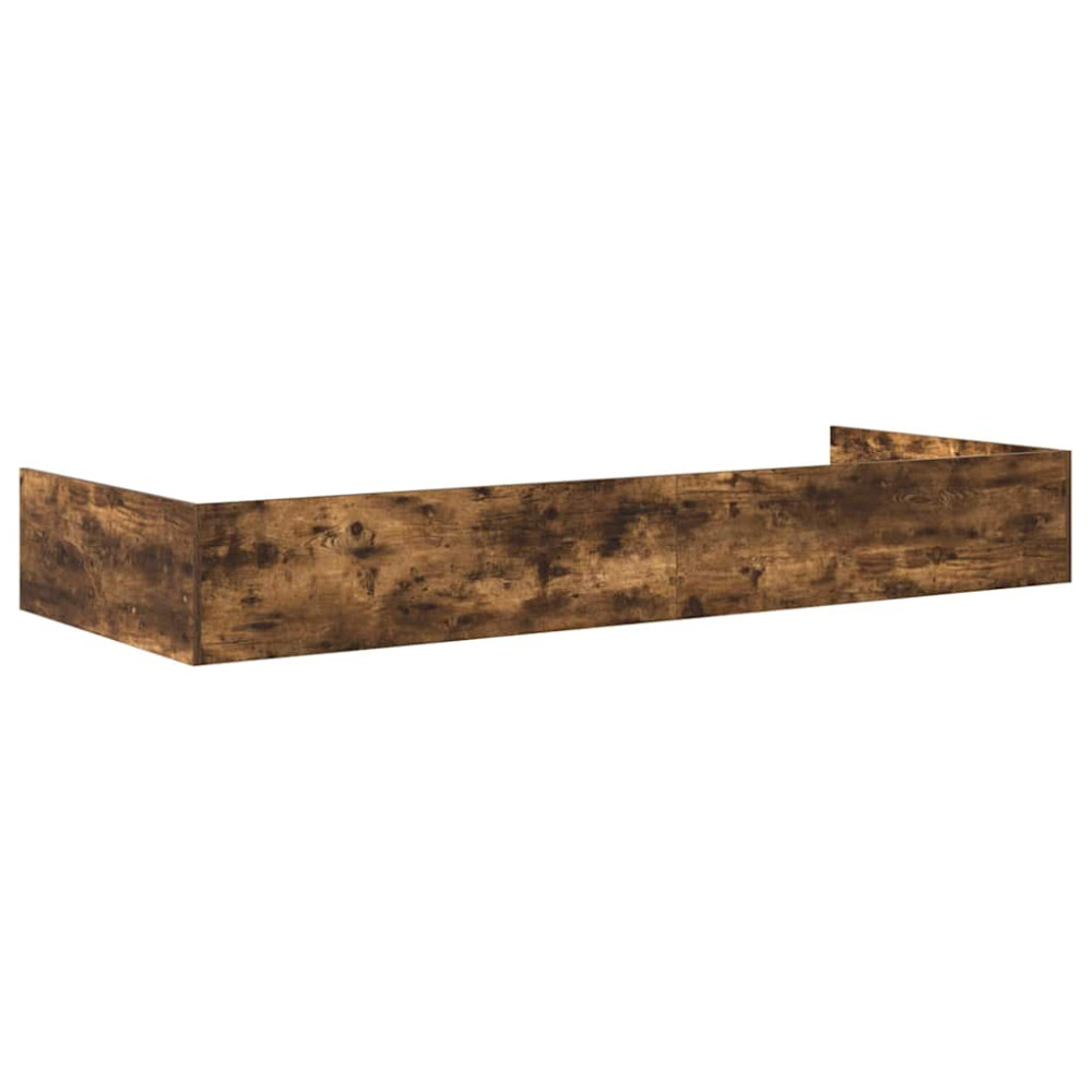 Produktbild för Sängram med huvudgavel Gammalt trä 75 x 190 cm Konstruerat trä