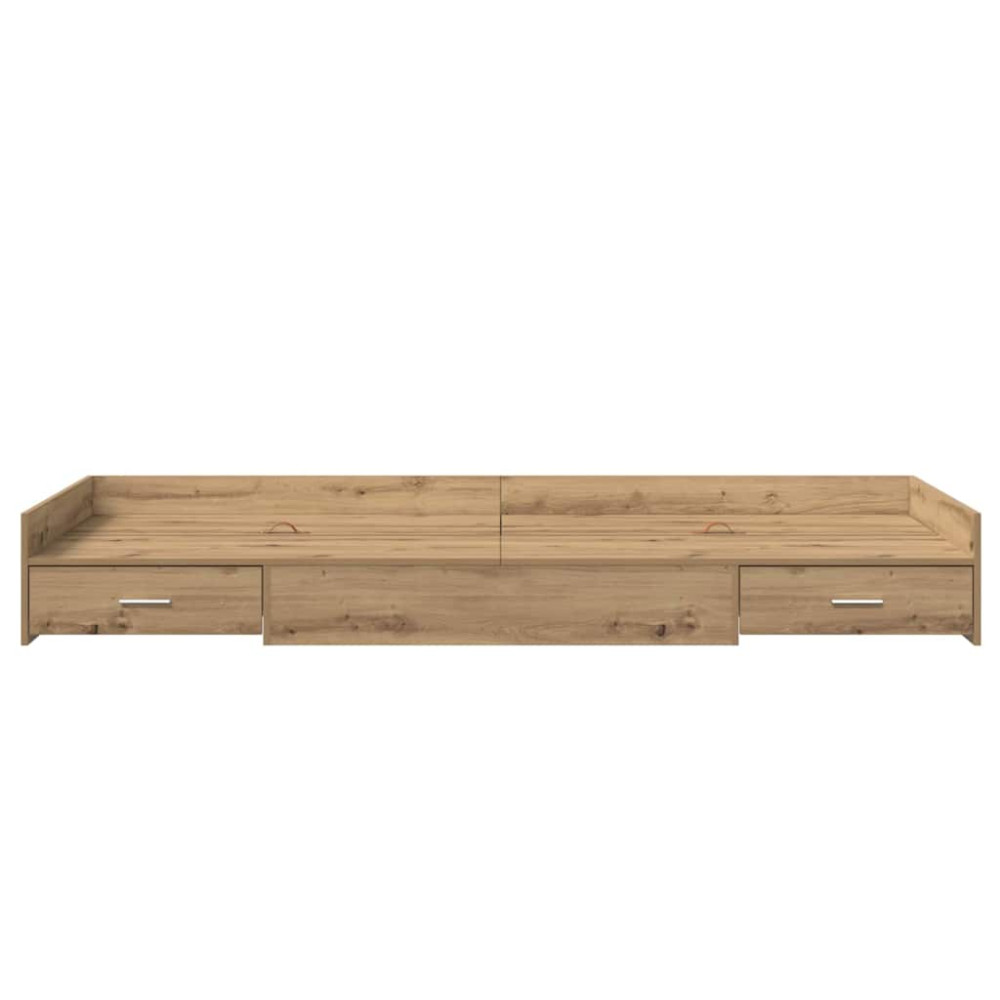Produktbild för Sängram med låda Artisan Ek 75 x 190 cm Konstruerat trä