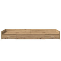 Produktbild för Sängram med låda Artisan Ek 75 x 190 cm Konstruerat trä