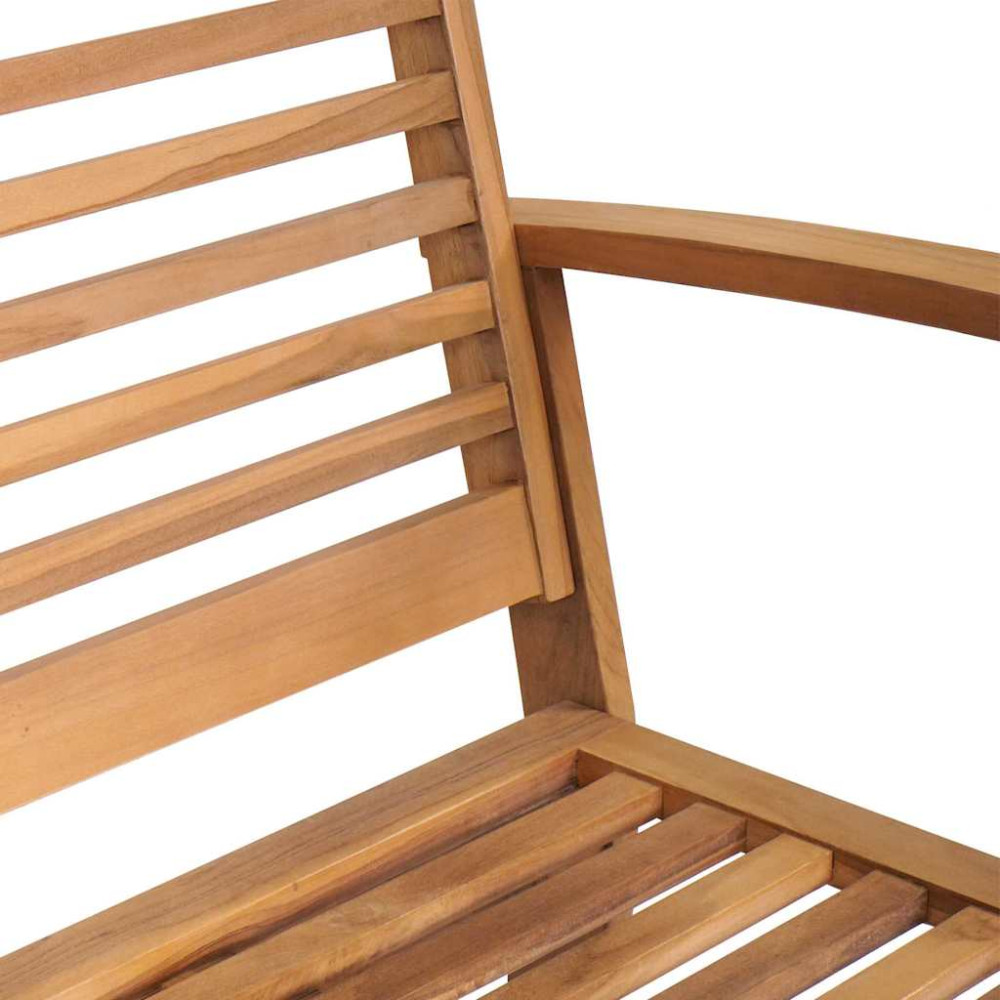 Produktbild för Trädgårdsoffset 3 pcs Naturlig Massivt teakträ