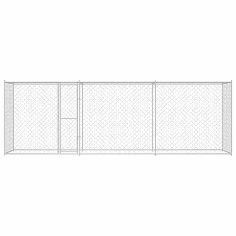 Produktbild för Hundbur Silver 600 x 200 x 200 cm Galvaniserat Stål