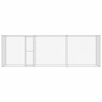 Produktbild för Hundbur Silver 600 x 200 x 200 cm Galvaniserat Stål