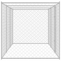 Produktbild för Hundbur Silver 600 x 200 x 200 cm Galvaniserat Stål