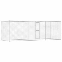 Produktbild för Hundbur Silver 600 x 200 x 200 cm Galvaniserat Stål